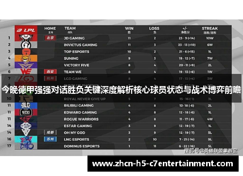 今晚德甲强强对话胜负关键深度解析核心球员状态与战术博弈前瞻